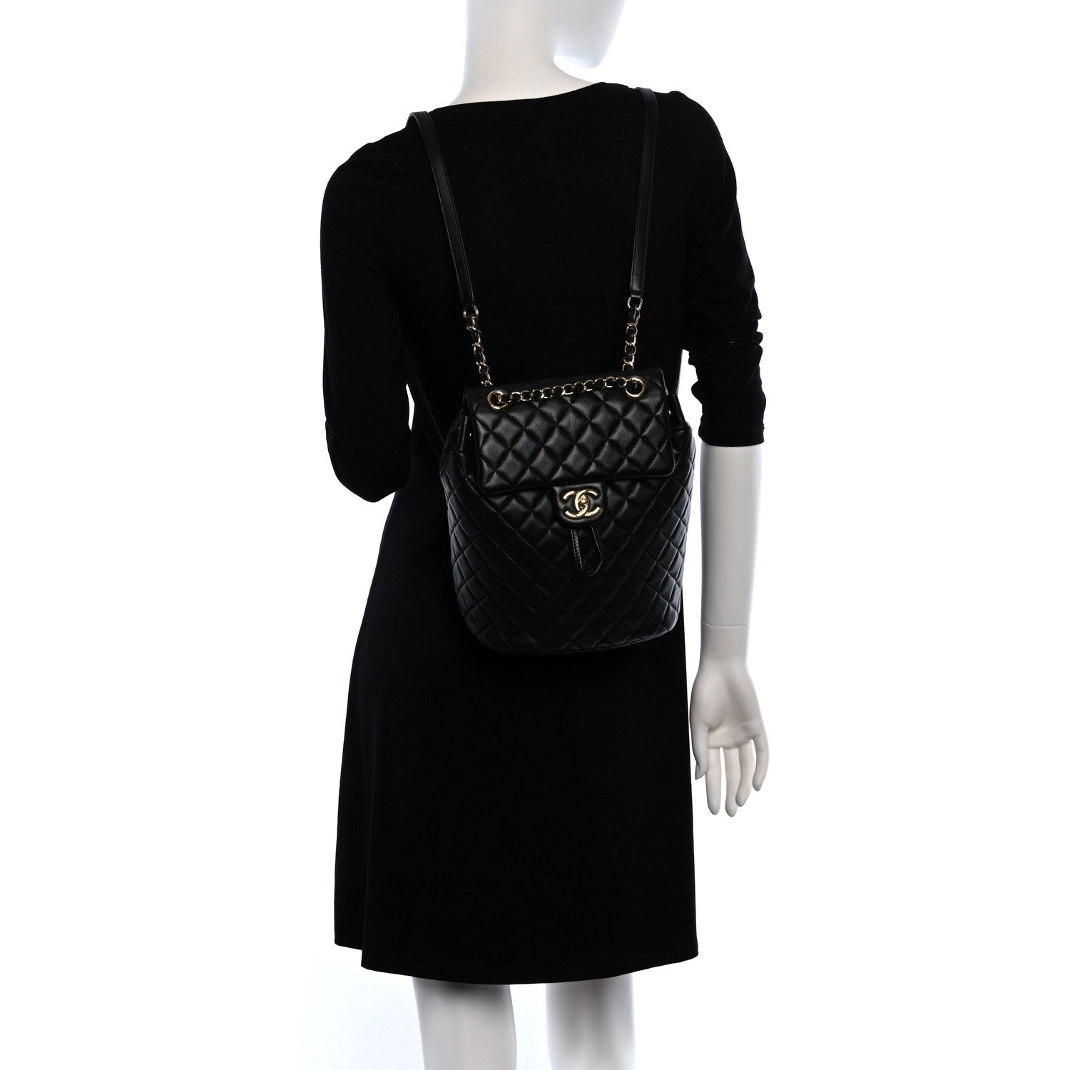 Chanel Lambskin Quilted Small Urban Spirit Backpack Black 2 of 10
