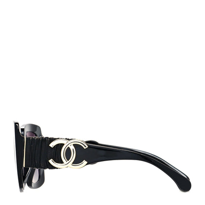 Chanel Acetate Calfskin Square Sunglasses 5474-Q-A Black 3 of 7