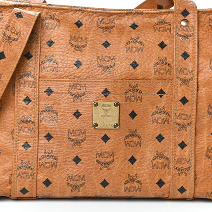 MCM Visetos Shopper Tote Cognac 7 of 9