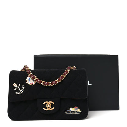 Chanel Felt Quilted Paris-Hamburg Charms Mini Rectangular Flap Black 11 of 11