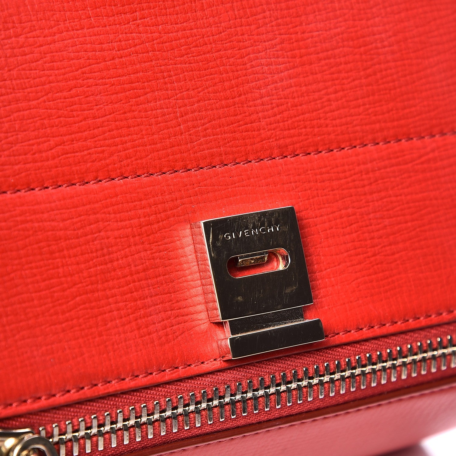 Givenchy Textured Calfskin Mini Pandora Box Crossbody Bag Red 8 of 8