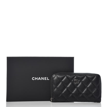 Chanel Caviar Quilted Small Gusset Zip Around Wallet Black 11 of 11
