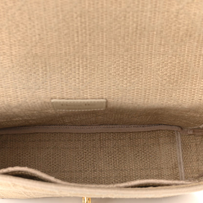 Christian Dior Canvas Embroidered Cannage Large Caro Bag Beige 5 of 9