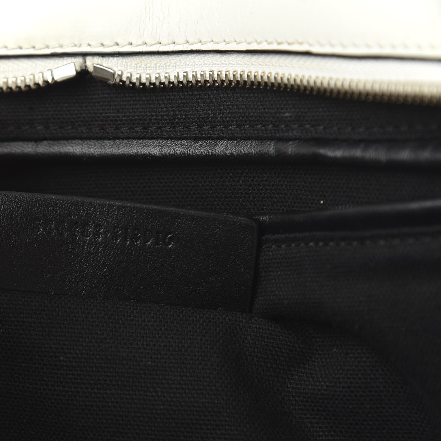 Alexander McQueen Calfskin Large Studded Padlock Zip Around Tote Black White 9 of 9