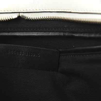 Alexander McQueen Calfskin Large Studded Padlock Zip Around Tote Black White 9 of 9