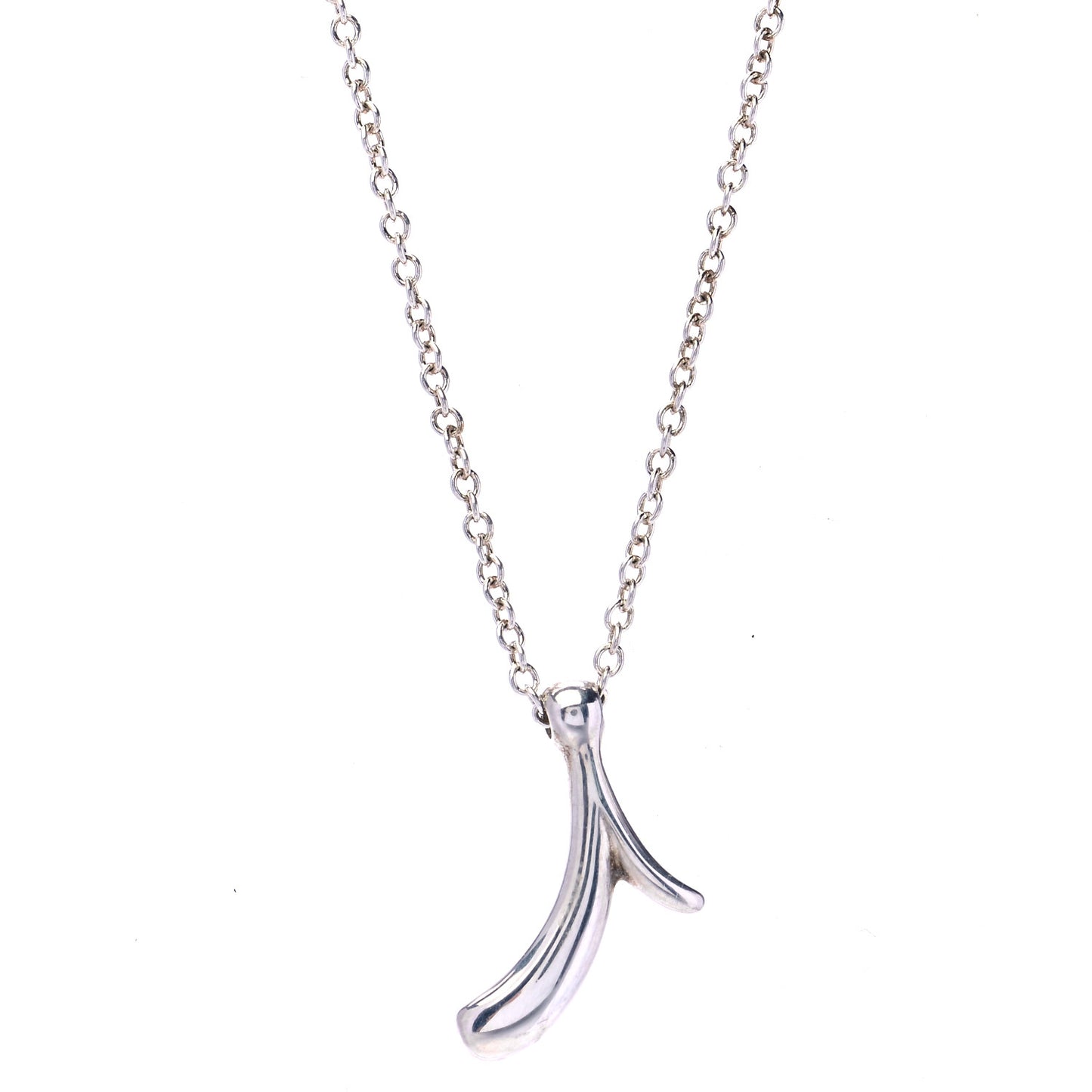 Sterling Silver Elsa Peretti Letter I Pendant Necklace