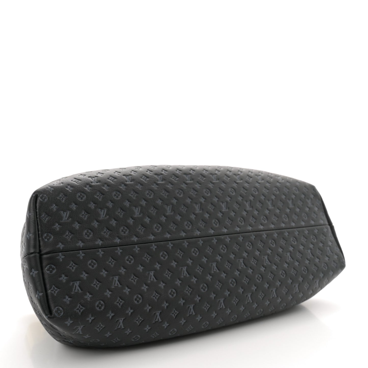 Calfskin Nanogram Embossed Clutch Black