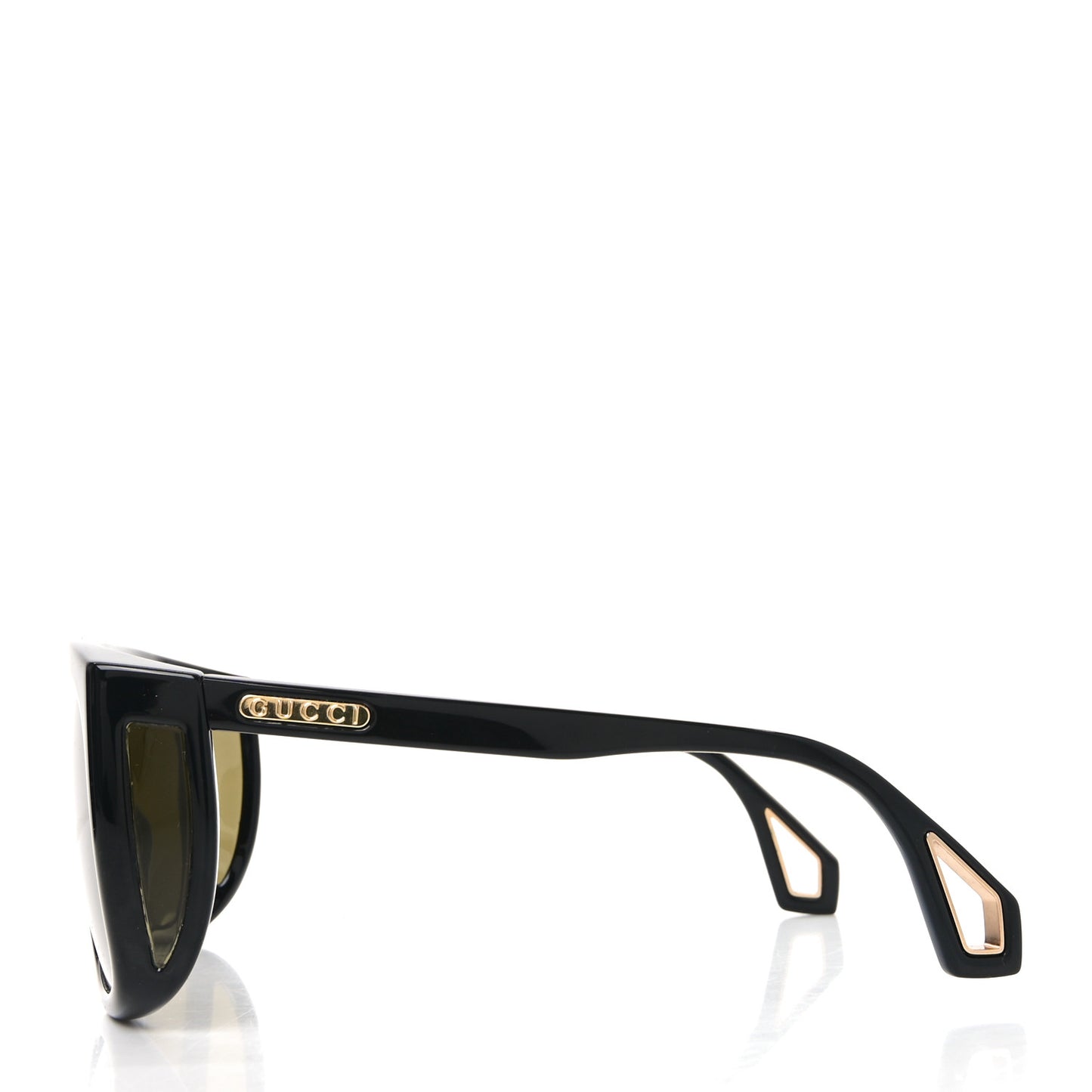 Acetate Shield Sunglasses GG0467S Black