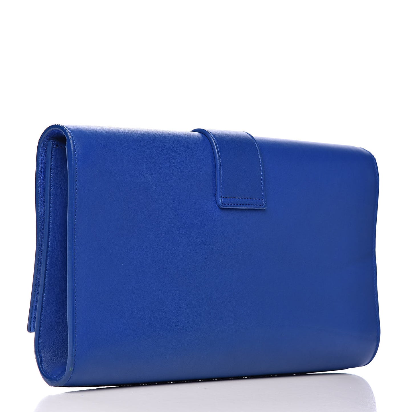 Calfskin Classic Y Ligne Clutch Royal Blue