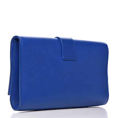 Saint Laurent Calfskin Classic Y Ligne Clutch Royal Blue 3 of 8
