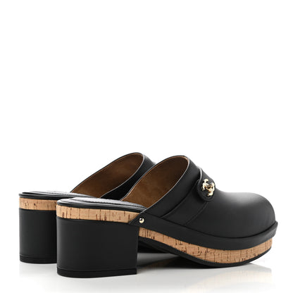 Chanel Calfskin CC Turn Lock Clogs 37 Black 4 of 8