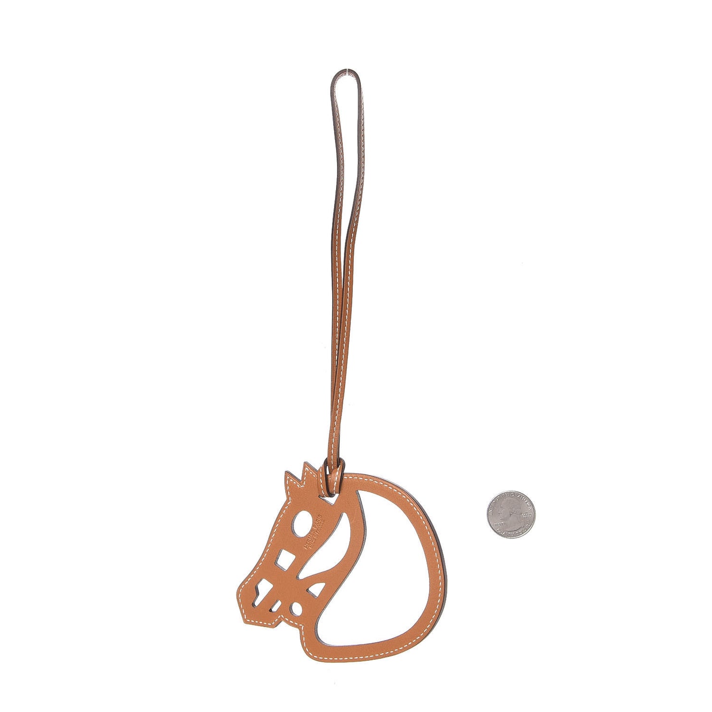 Barenia Paddock Cheval Horse Bag Charm Fauve