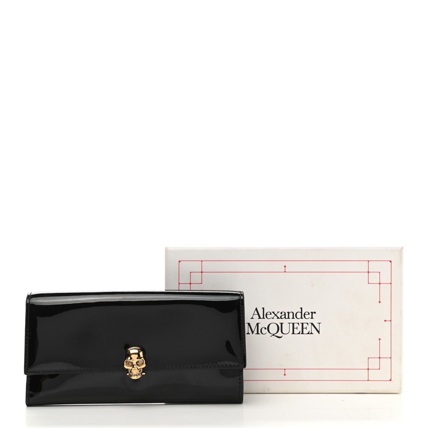 Alexander McQueen Patent Skull Continental Wallet Black 10 of 10