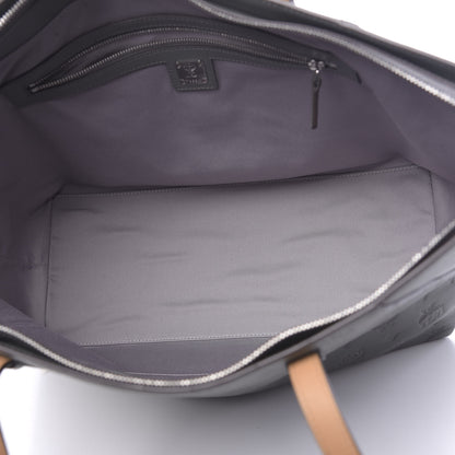 MCM Calfskin Ottomar Monogram Medium Klara Shopper Tote Charcoal 5 of 11
