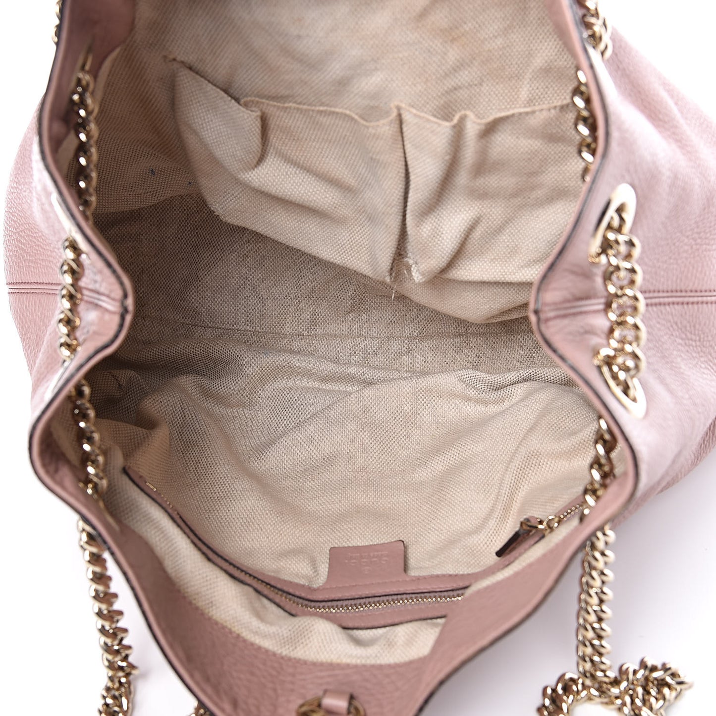 Pebbled Calfskin Medium Soho Chain Shoulder Bag Dark Cipria