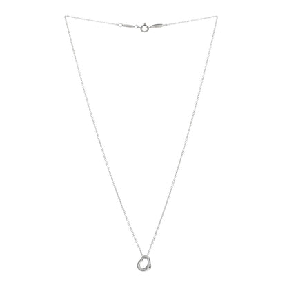Tiffany Sterling Silver 11mm Elsa Peretti Open Heart Pendant Necklace 2 of 4