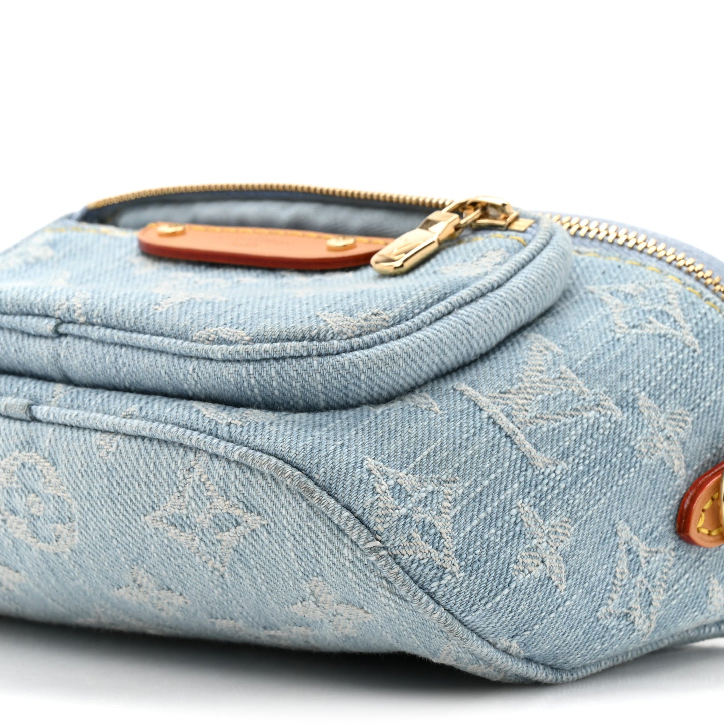 Monogram Denim Mini Bumbag Sky Blue