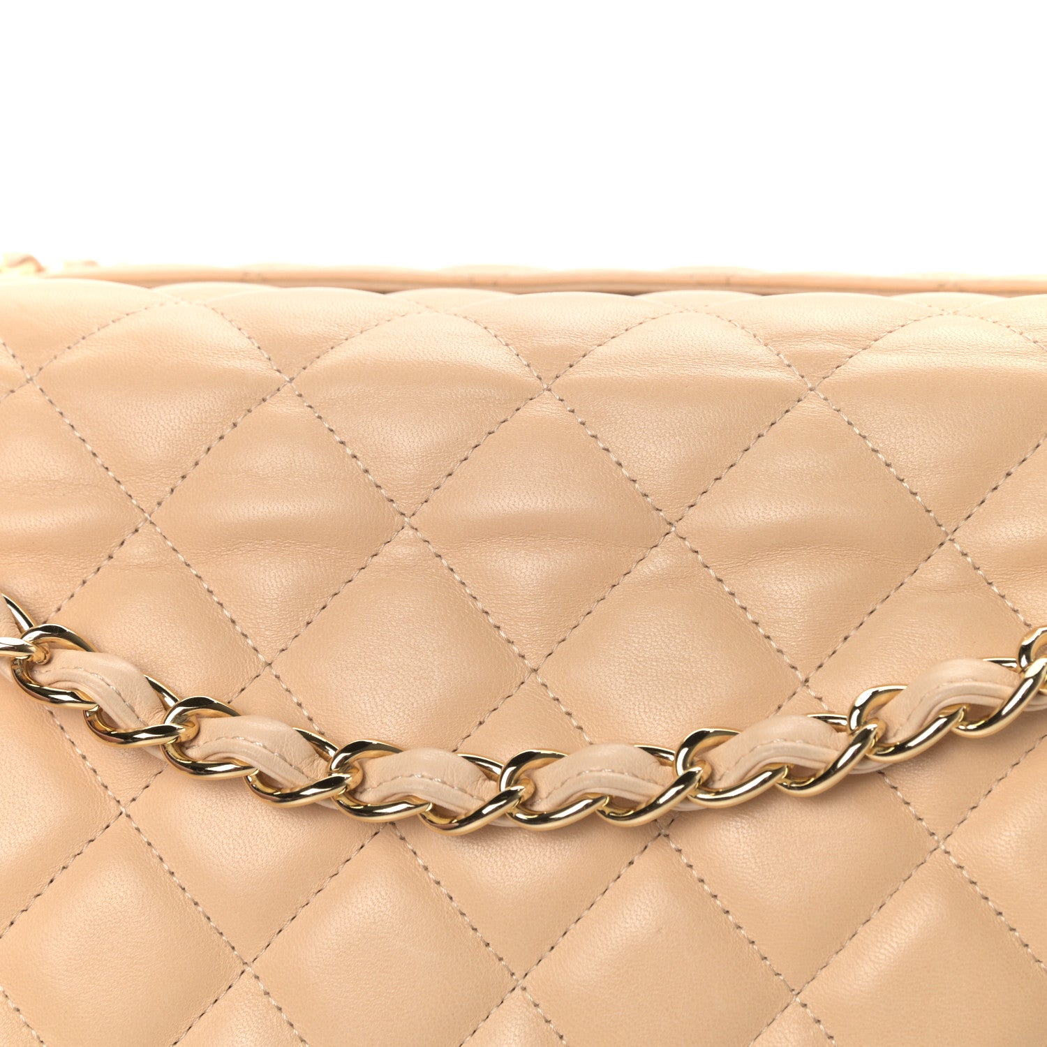 Chanel Lambskin Quilted Jumbo Double Flap Beige Clair 16 of 16