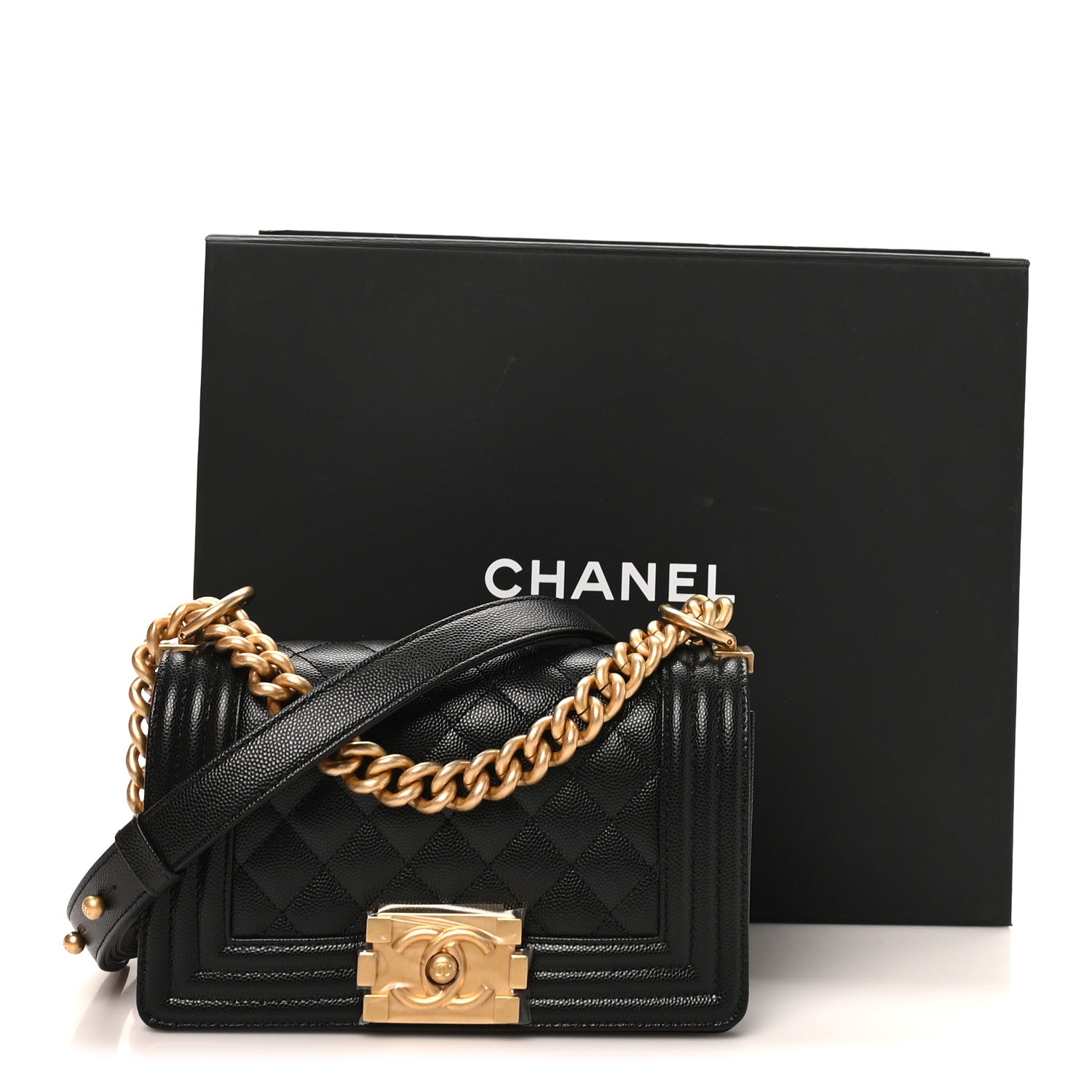 Chanel Caviar Quilted Small Boy Flap Black 11 of 11