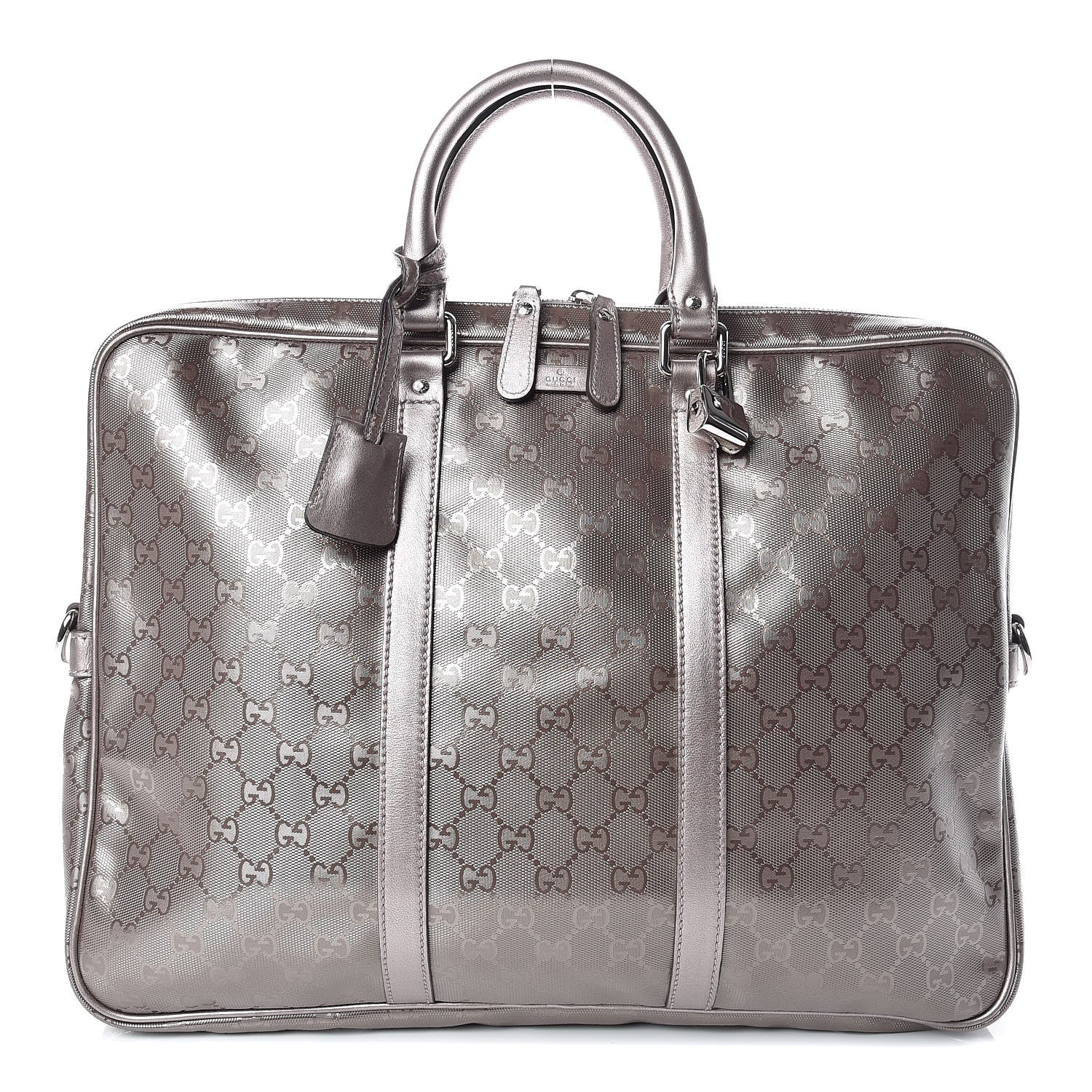 Gucci Imprime Monogram Medium Briefcase Pewter 1 of 9