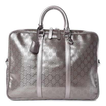 Gucci Imprime Monogram Medium Briefcase Pewter 1 of 9