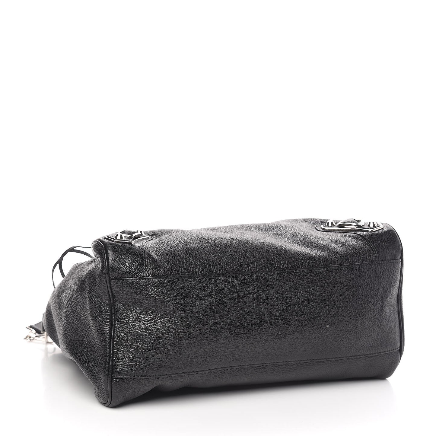 Chevre Silver Metallic Edge Hardware Velo Black