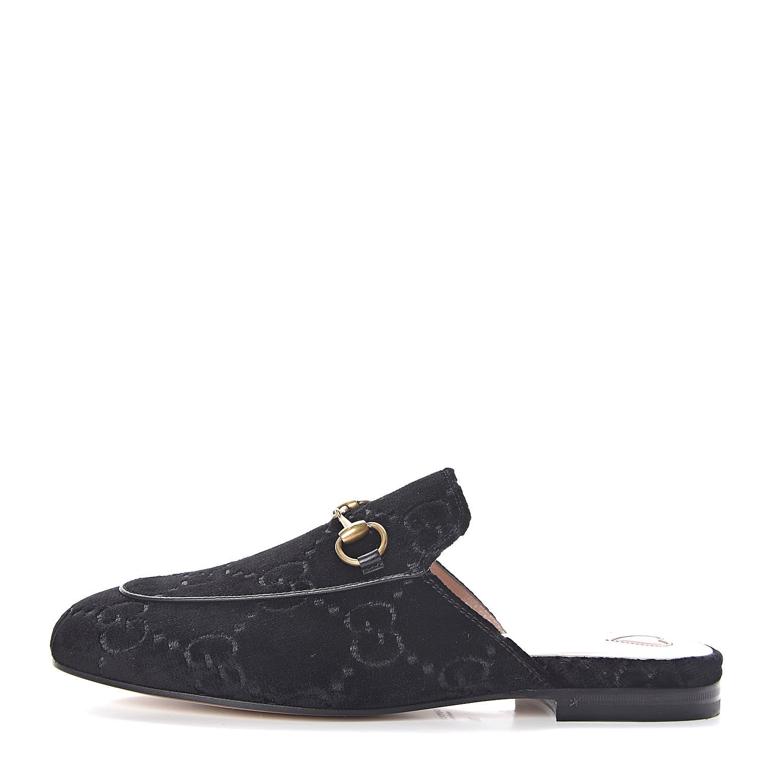 Gucci Velvet GG Monogram Womens Princetown Slippers 36 Black 1 of 10