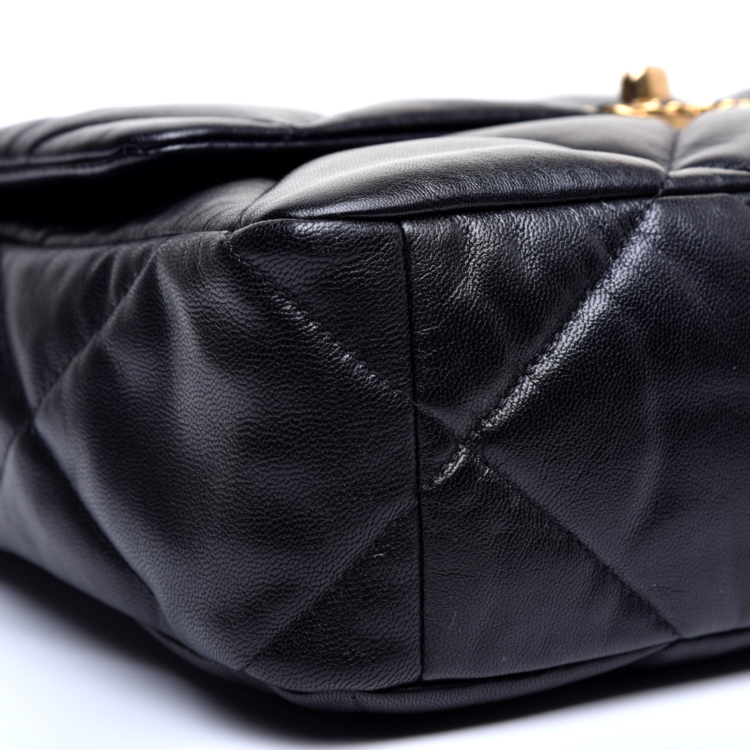 Chanel Goatskin Quilted Large 19 Flap Black 6 of 11