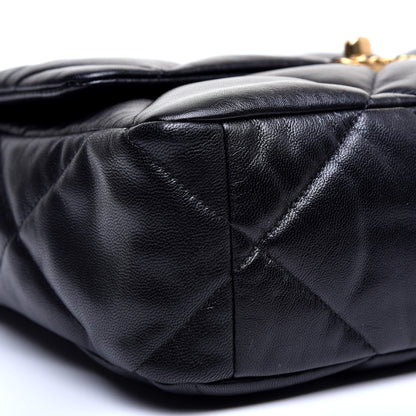 Chanel Goatskin Quilted Large 19 Flap Black 6 of 11