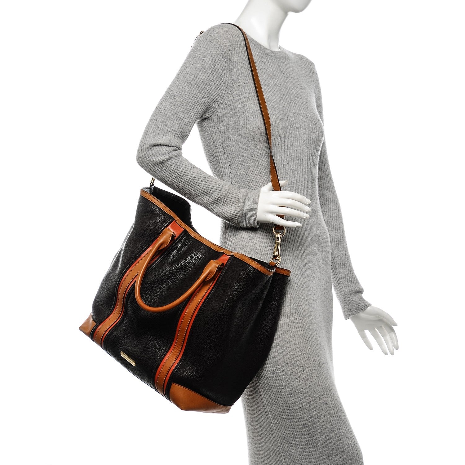 Burberry Grainy Calfskin Large Jameson Chocolate 2 of 7