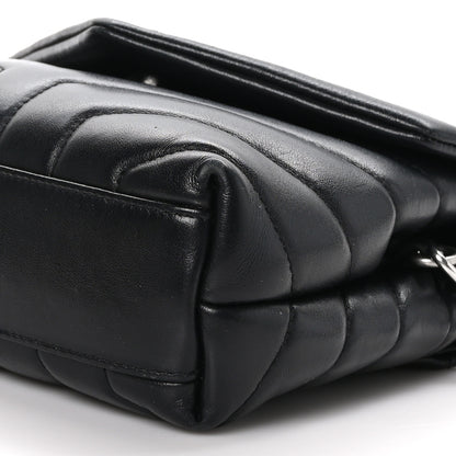 Saint Laurent Calfskin Y Quilted Monogram Toy Loulou Crossbody Bag Black 9 of 9