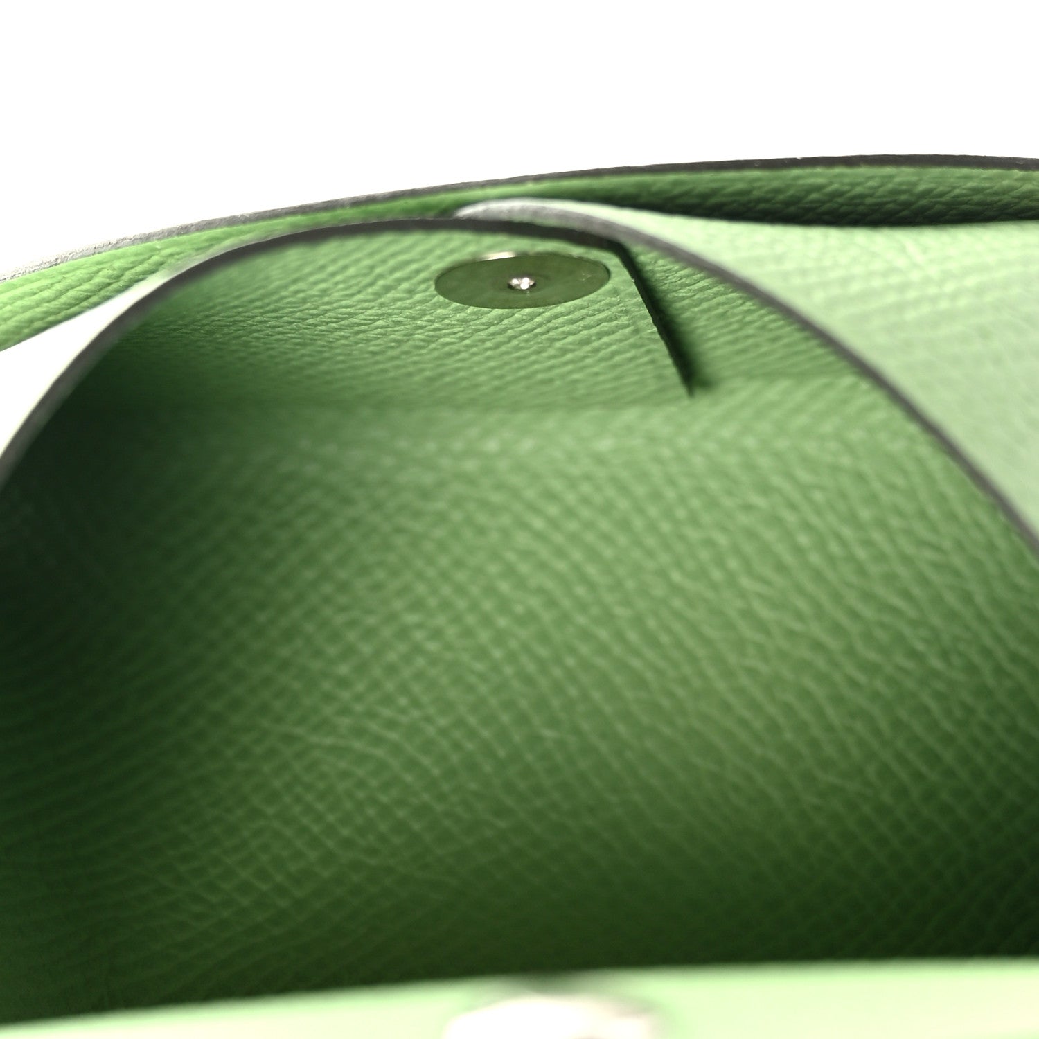 Hermes Epsom Calvi Duo Card Case Vert Criquet 5 of 9
