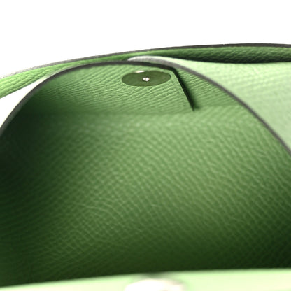 Hermes Epsom Calvi Duo Card Case Vert Criquet 5 of 9