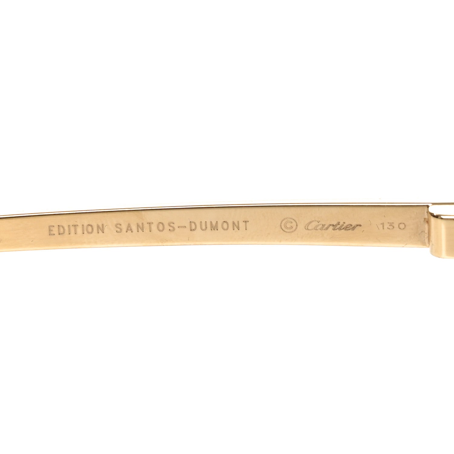 Cartier Santos Dumont Aviator Sunglasses Gold 7 of 8