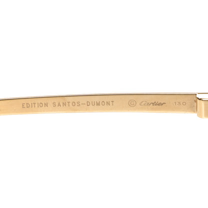 Cartier Santos Dumont Aviator Sunglasses Gold 7 of 8