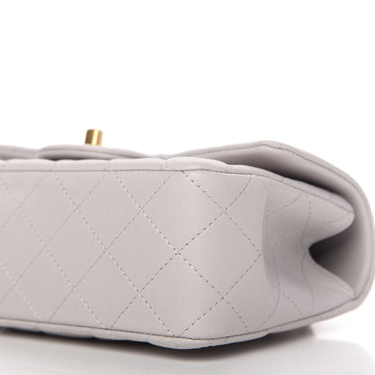 Chanel Lambskin Quilted Mini Top Handle Rectangular Flap Grey 7 of 11
