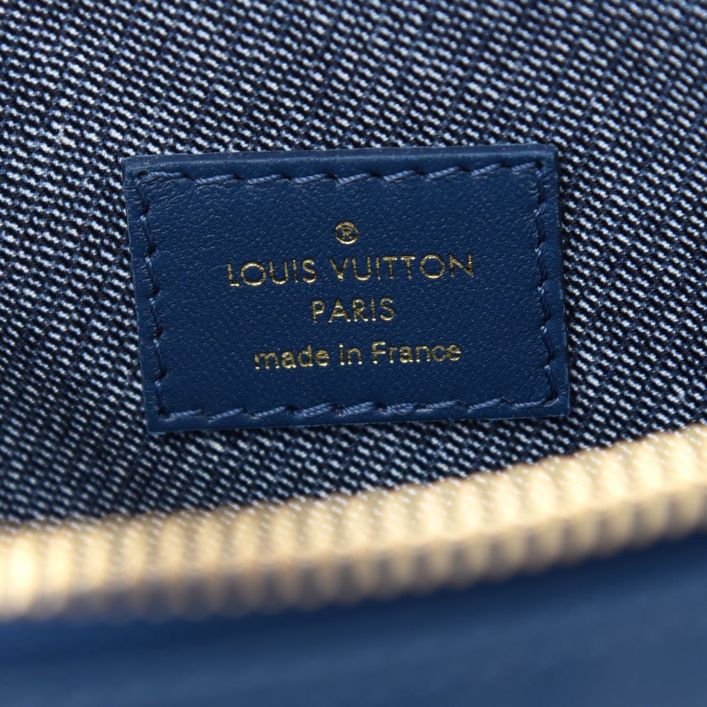 Lambskin Embossed Monogram Coussin PM Denim Blue