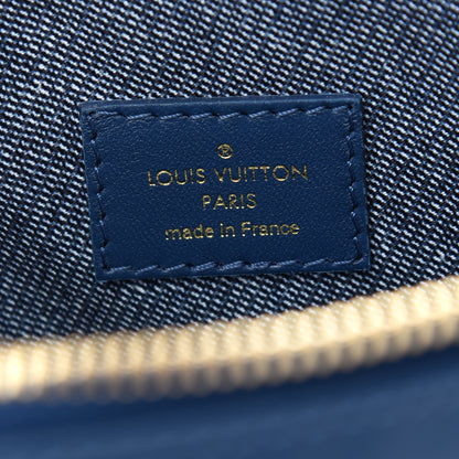 Louis Vuitton Lambskin Embossed Monogram Coussin PM Denim Blue 6 of 8