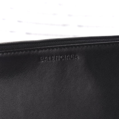 Balenciaga Metallic Calfskin Losange Monogram Plastic Bag Shopper S Silver Black White 7 of 7