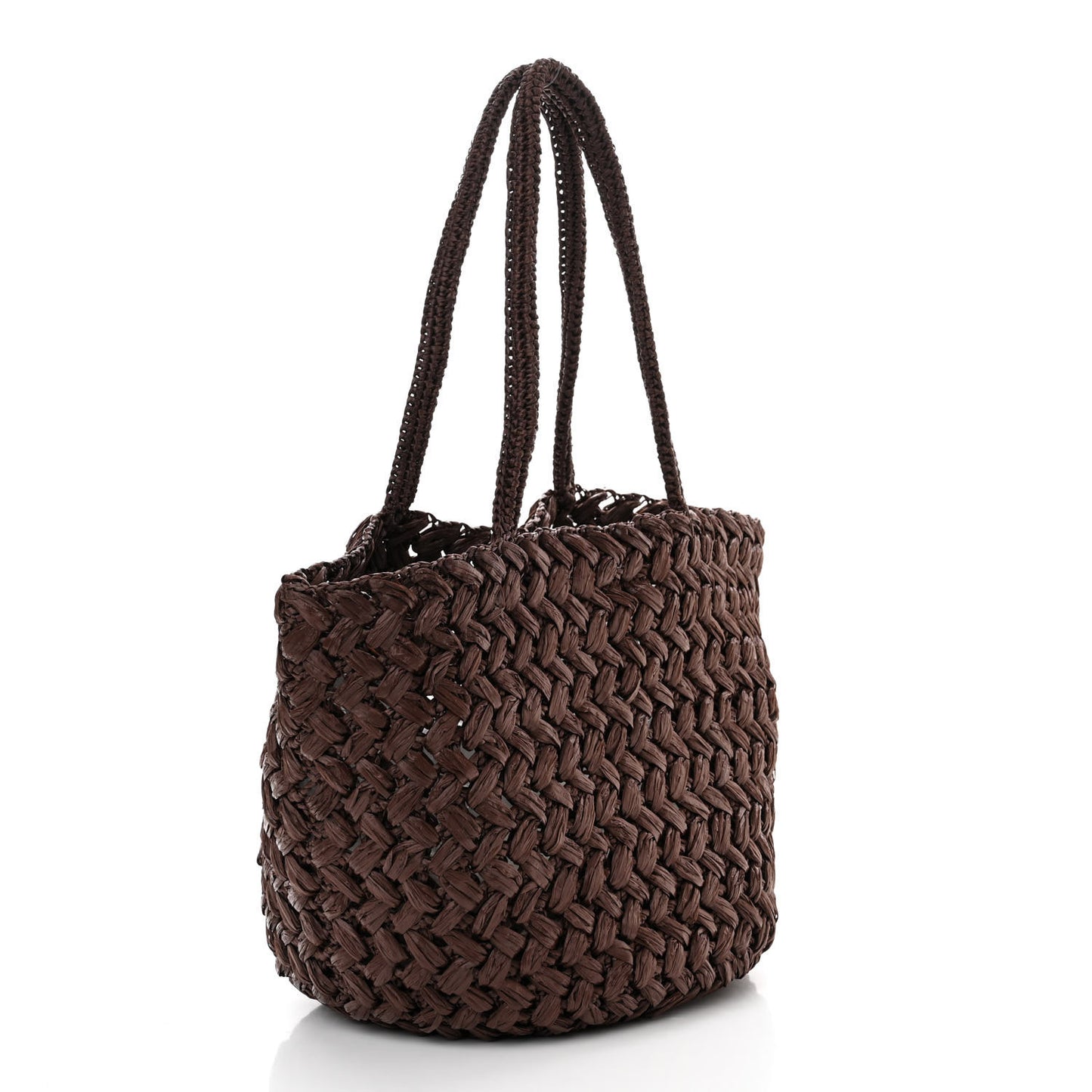 Raffia Estelle Tote Bag Brown