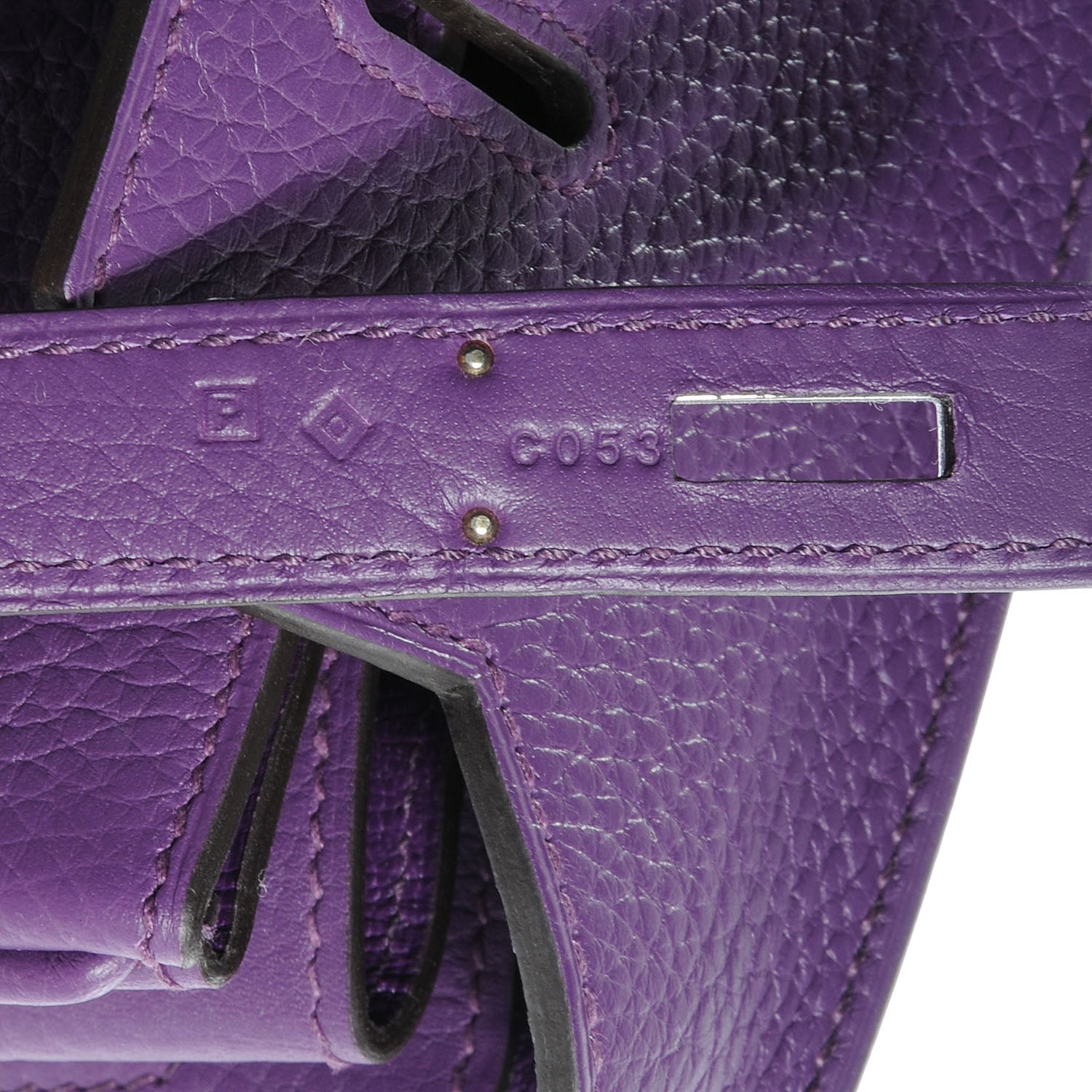 Hermes Taurillon Clemence Birkin 35 Ultraviolet 8 of 10