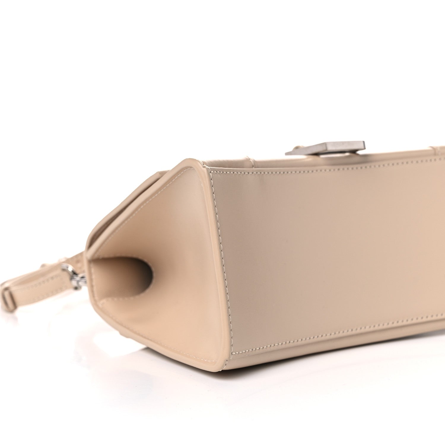 Balenciaga Shiny Box Calfskin Small Hourglass Top Handle Bag Light Beige 8 of 9