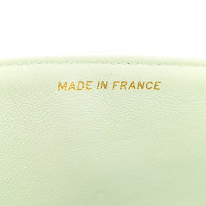 Chanel Lambskin Quilted Small Double Flap Light Green 7 of 16