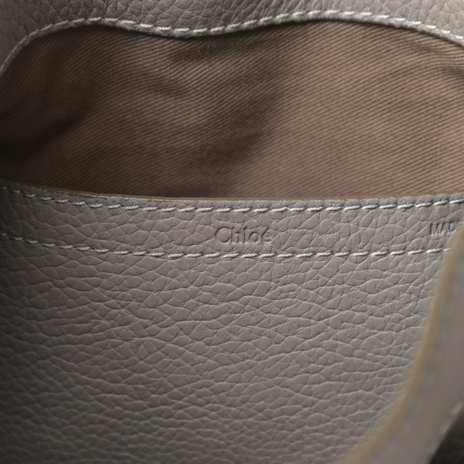 Chloe Calfskin Medium Marcie Round Crossbody Bag Cashmere Grey 6 of 15