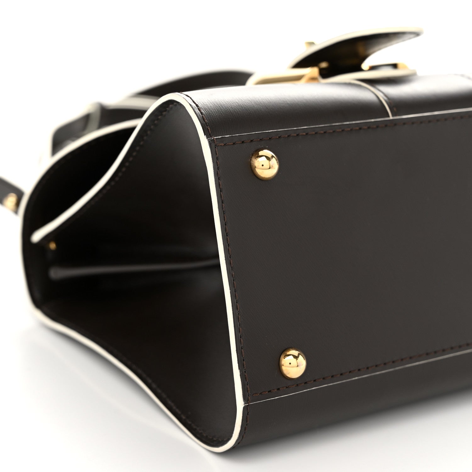 Delvaux Box Calfskin Mini Brillant Satchel Brown 9 of 10