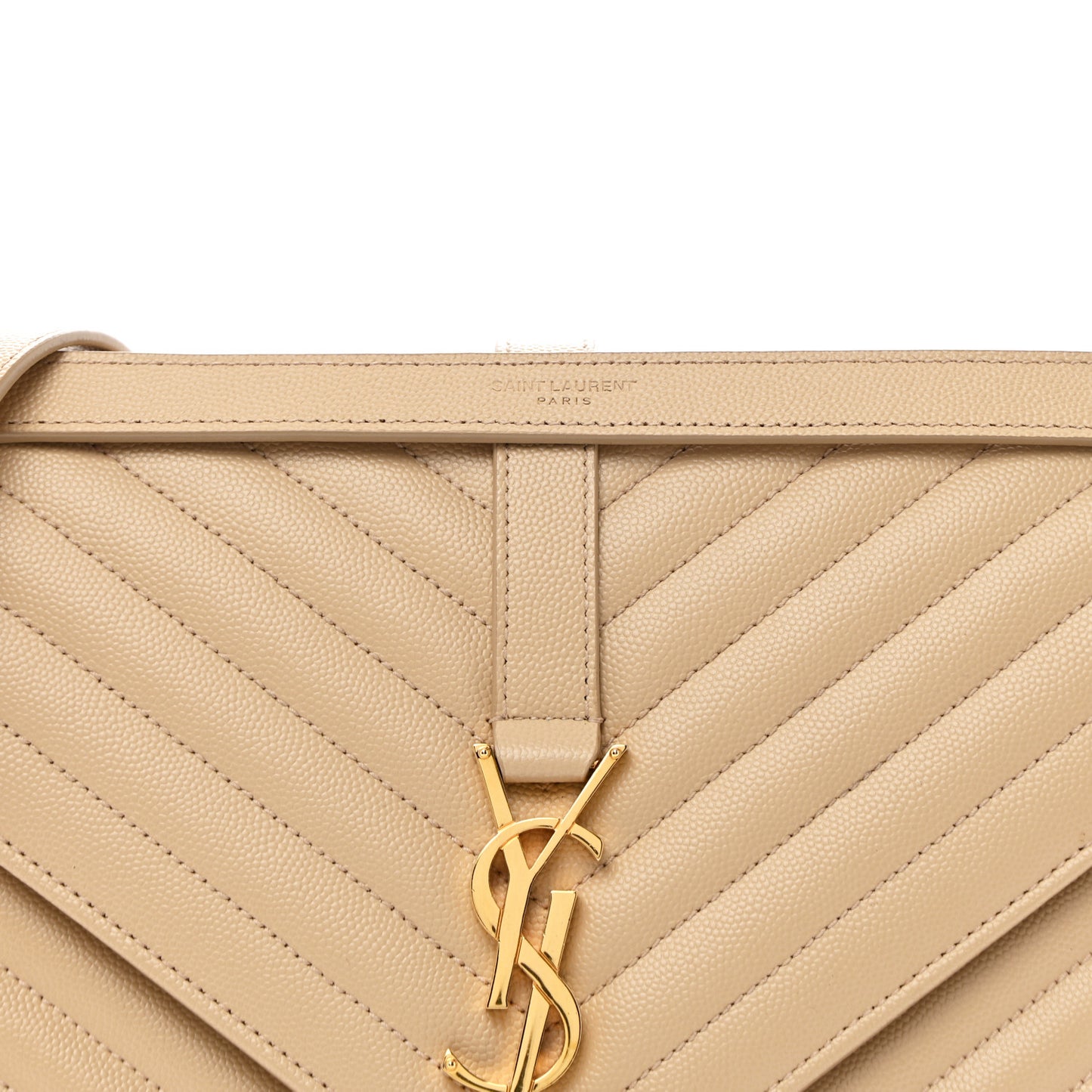 Grain De Poudre Matelasse Chevron Large Monogram Satchel Nude Powder