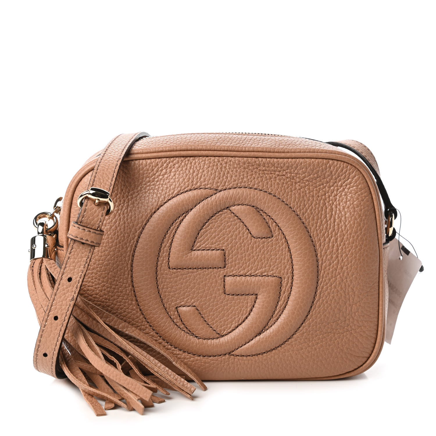 Gucci Pebbled Calfskin Small Soho Disco Bag Camelia 1 of 10