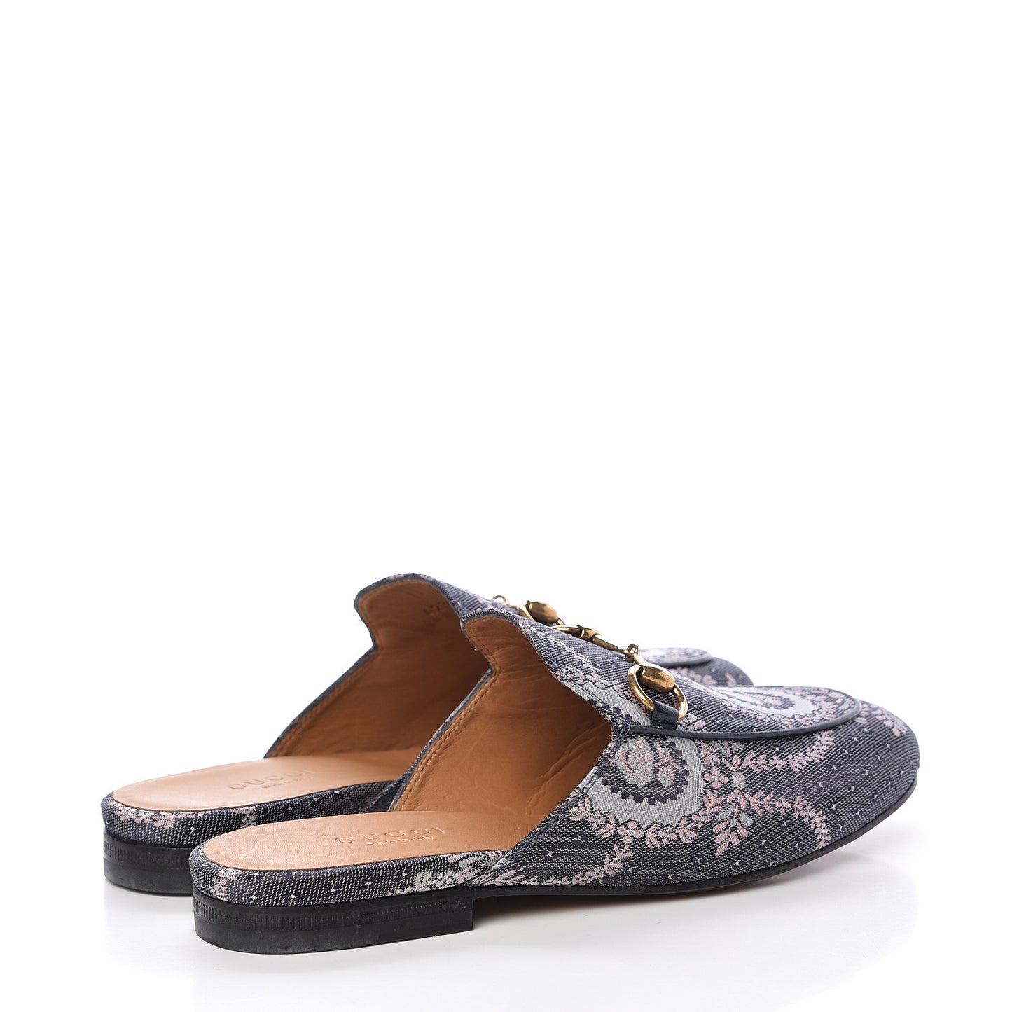 Jacquard Floral Womens Princetown Slippers 34 Multicolor
