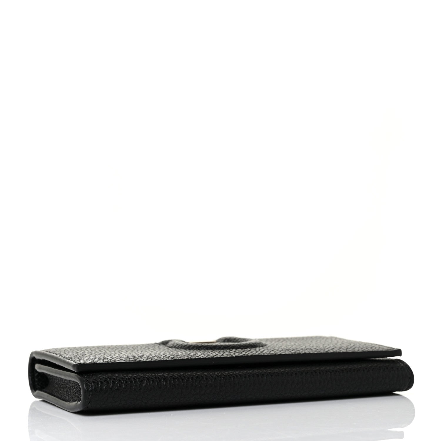 Salvatore Ferragamo Calfskin City Wallet On Chain Black 3 of 8