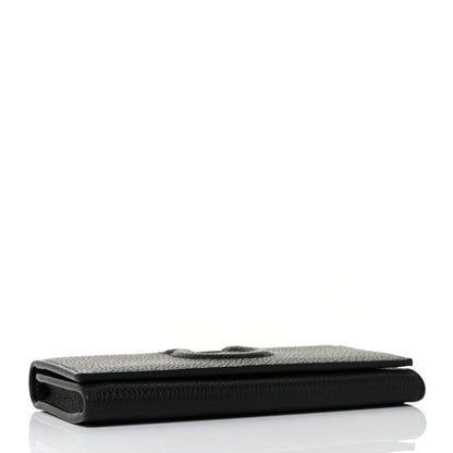 Salvatore Ferragamo Calfskin City Wallet On Chain Black 3 of 8
